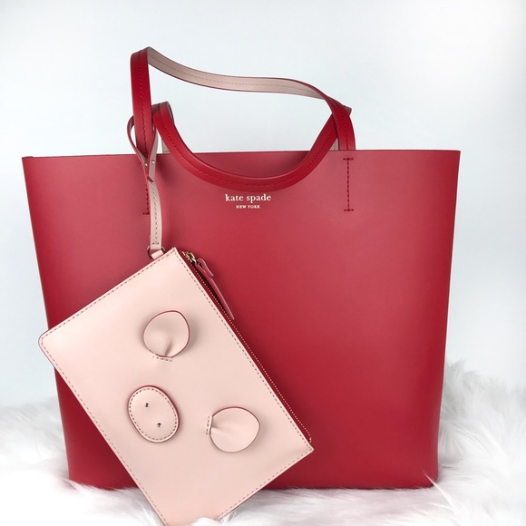 kate spade Handbags - ♥️ kate spade red tote With Wristlet set ♥️